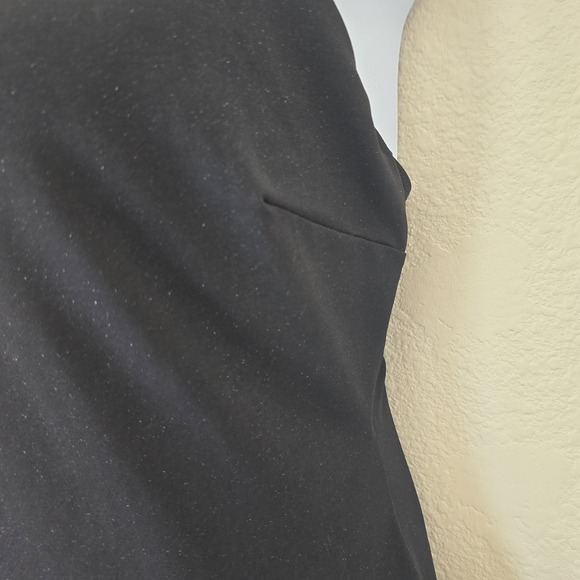 VTG Y2k 90s Asymmetrical Midi Maxi Strap Glitter 2XL Dress Prom Black Tie Formal - Picture 6 of 8